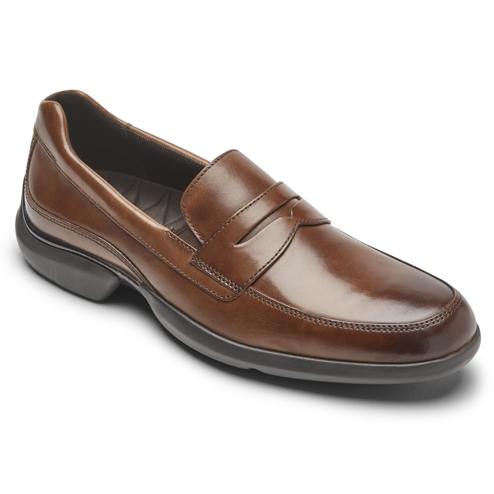 Rockport Singapore Mens Loafers - Total Motion Advance Penny Brown - YM9850216